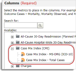 cmi attribute on the set-up analysis tab